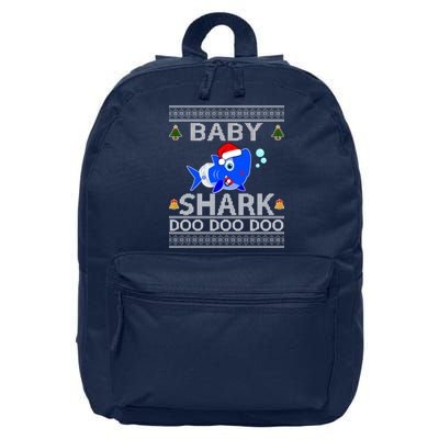 Baby Shark Doo Doo Cute Ugly Christmas 16 in Basic Backpack