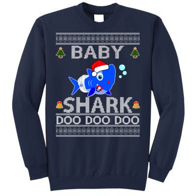 Baby Shark Doo Doo Cute Ugly Christmas Tall Sweatshirt