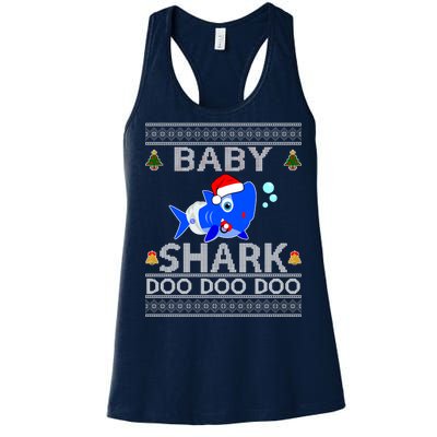 Baby Shark Doo Doo Cute Ugly Christmas Women's Racerback Tank