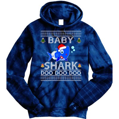 Baby Shark Doo Doo Cute Ugly Christmas Tie Dye Hoodie