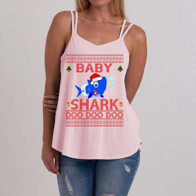 Baby Shark Doo Doo Cute Ugly Christmas Women's Strappy Tank