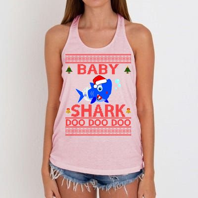 Baby Shark Doo Doo Cute Ugly Christmas Women's Knotted Racerback Tank