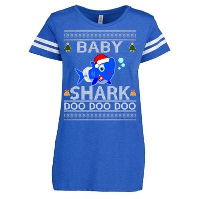 Baby Shark Doo Doo Cute Ugly Christmas Enza Ladies Jersey Football T-Shirt