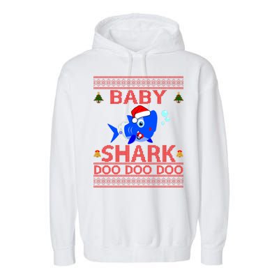 Baby Shark Doo Doo Cute Ugly Christmas Garment-Dyed Fleece Hoodie