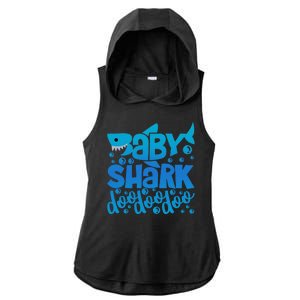 Baby Shark Doo Doo Doo Cute  Ladies PosiCharge Tri-Blend Wicking Draft Hoodie Tank