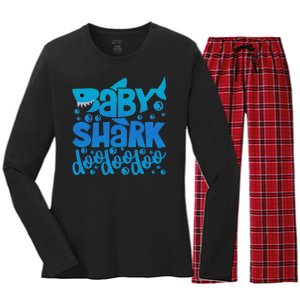 Baby Shark Doo Doo Doo Cute  Women's Long Sleeve Flannel Pajama Set 