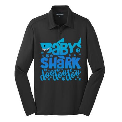 Baby Shark Doo Doo Doo Cute  Silk Touch Performance Long Sleeve Polo