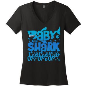 Baby Shark Doo Doo Doo Cute  Women's V-Neck T-Shirt