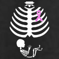 Baby Skeleton Breast Cancer Ribbon Hat