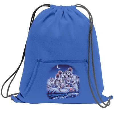 Baby Tigers Moon Sweatshirt Cinch Pack Bag