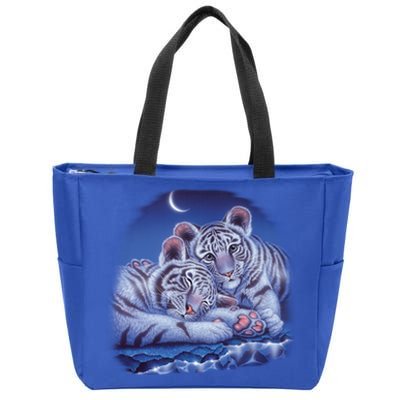 Baby Tigers Moon Zip Tote Bag