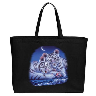 Baby Tigers Moon Cotton Canvas Jumbo Tote