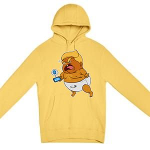 Baby Trump Crying Tweet Premium Pullover Hoodie