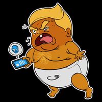 Baby Trump Crying Tweet Backpack