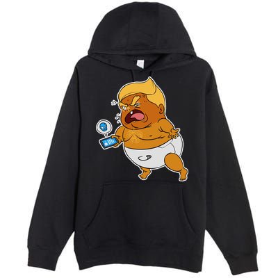 Baby Trump Crying Tweet Premium Pullover Hoodie