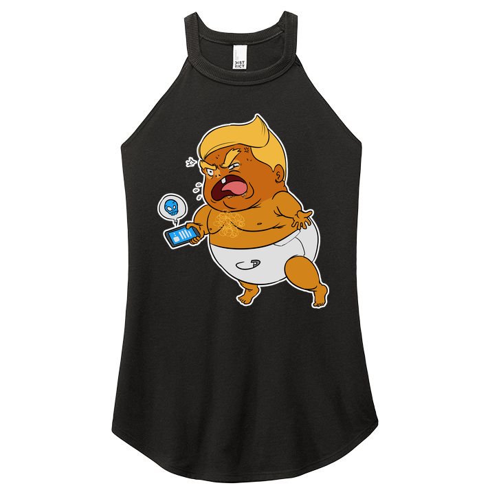 Baby Trump Crying Tweet Women's Perfect Tri Rocker Tank