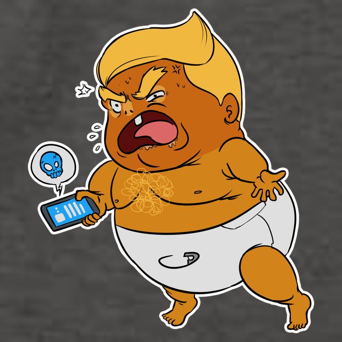 Baby Trump Crying Tweet Vector Backpack