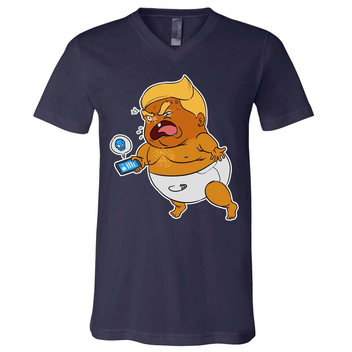 Baby Trump Crying Tweet V-Neck T-Shirt