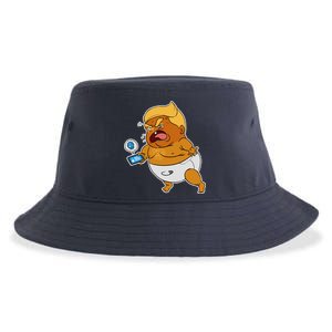 Baby Trump Crying Tweet Sustainable Bucket Hat