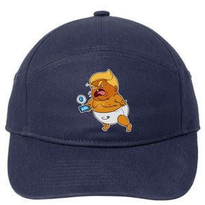 Baby Trump Crying Tweet 7-Panel Snapback Hat