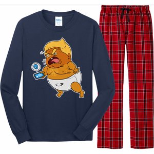 Baby Trump Crying Tweet Long Sleeve Pajama Set