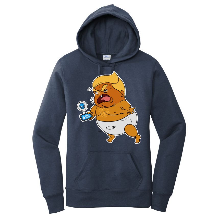 Baby Trump Crying Tweet Women's Pullover Hoodie