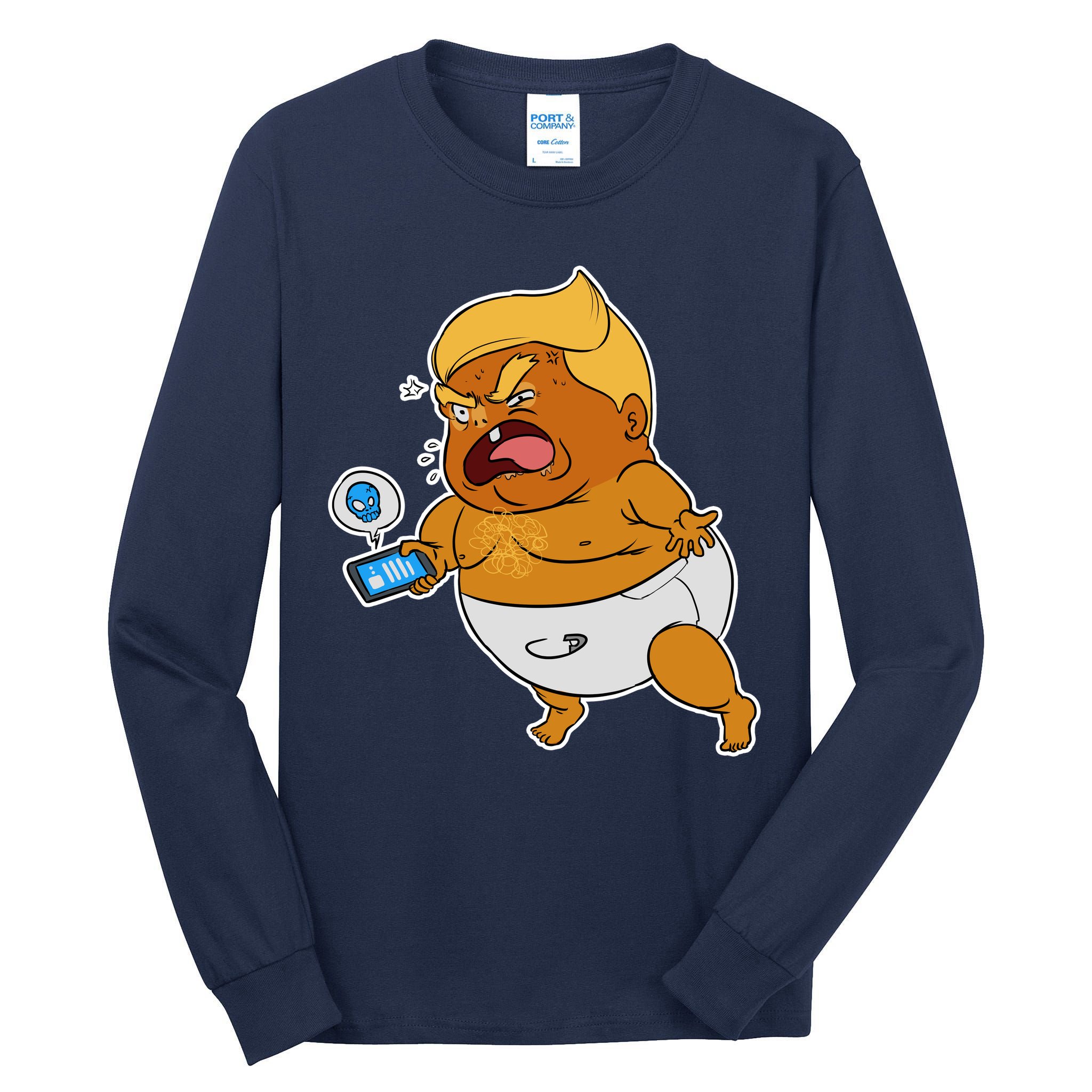 Baby Trump Crying Tweet Tall Long Sleeve T-Shirt
