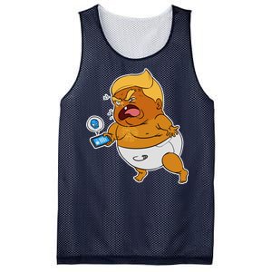 Baby Trump Crying Tweet Mesh Reversible Basketball Jersey Tank