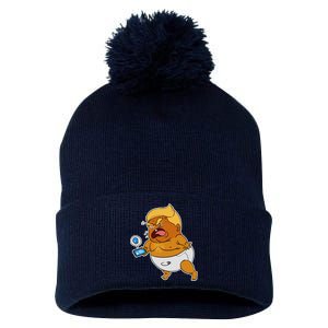 Baby Trump Crying Tweet Pom Pom 12in Knit Beanie