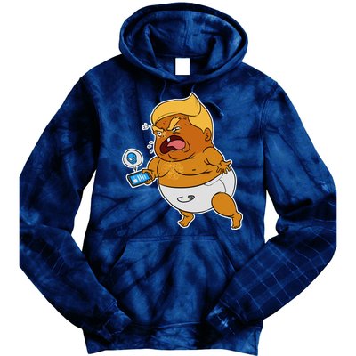 Baby Trump Crying Tweet Tie Dye Hoodie