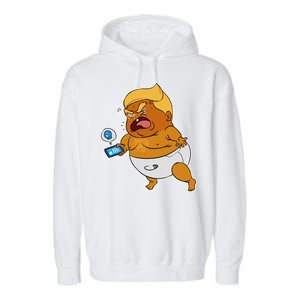 Baby Trump Crying Tweet Garment-Dyed Fleece Hoodie