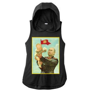 Baby Trump Putin Ladies PosiCharge Tri-Blend Wicking Draft Hoodie Tank