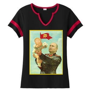 Baby Trump Putin Ladies Halftime Notch Neck Tee