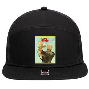 Baby Trump Putin 7 Panel Mesh Trucker Snapback Hat