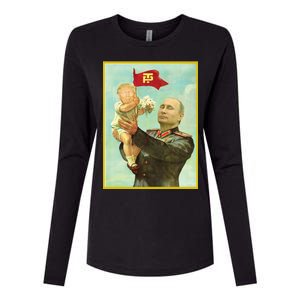 Baby Trump Putin Womens Cotton Relaxed Long Sleeve T-Shirt