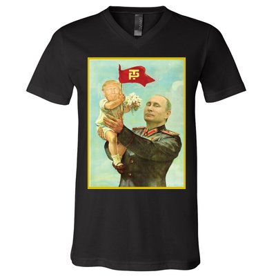 Baby Trump Putin V-Neck T-Shirt