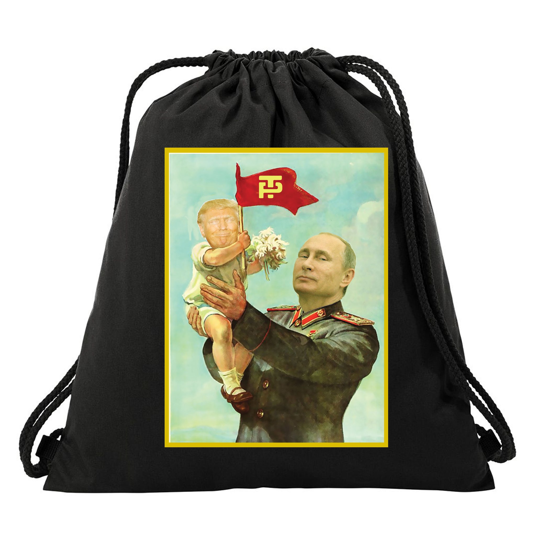 Baby Trump Putin Drawstring Bag