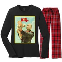 Baby Trump Putin Women's Long Sleeve Flannel Pajama Set 