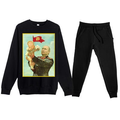 Baby Trump Putin Premium Crewneck Sweatsuit Set