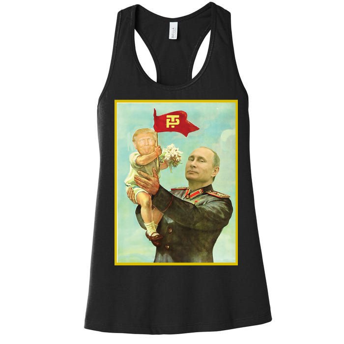 Baby Trump Putin Women's Racerback Tank