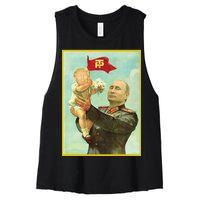 Baby Trump Putin Women's Racerback Cropped Tank