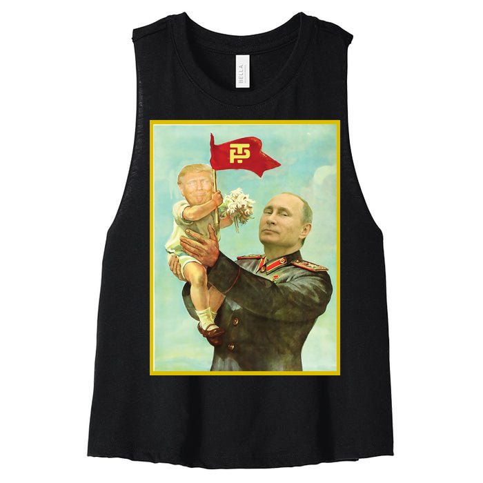 Baby Trump Putin Women's Racerback Cropped Tank