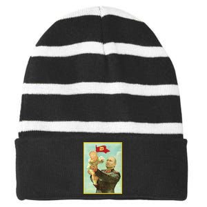 Baby Trump Putin Striped Beanie with Solid Band