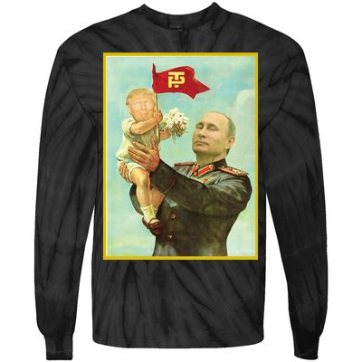 Baby Trump Putin Tie-Dye Long Sleeve Shirt