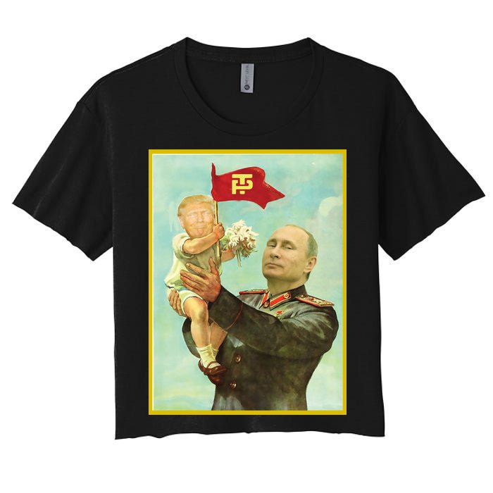 Baby Trump Putin Women's Crop Top Tee