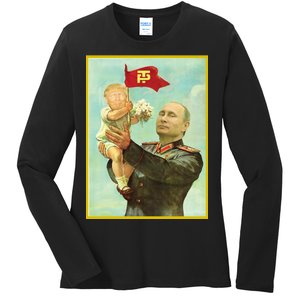 Baby Trump Putin Ladies Long Sleeve Shirt