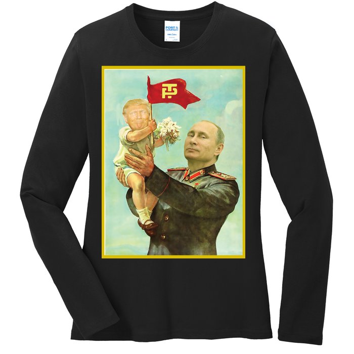 Baby Trump Putin Ladies Long Sleeve Shirt