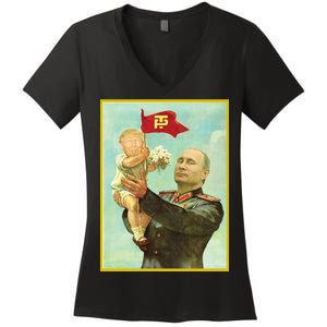 Baby Trump Putin Women's V-Neck T-Shirt