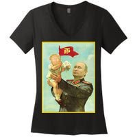 Baby Trump Putin Women's V-Neck T-Shirt