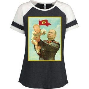 Baby Trump Putin Enza Ladies Jersey Colorblock Tee